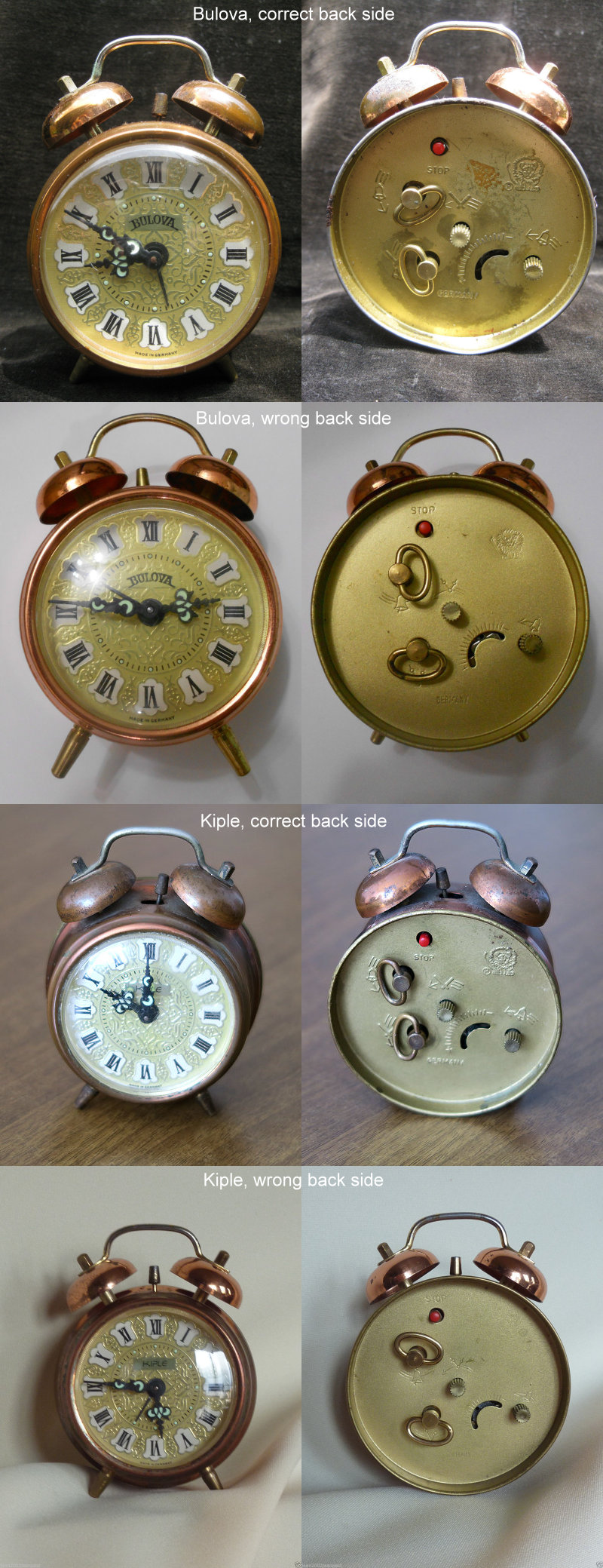 Vintage bulova wind up alarm clock hotsell