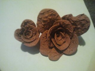 These are burned roses i sculpted for a Redd Heart dress based off of the looking glass wars