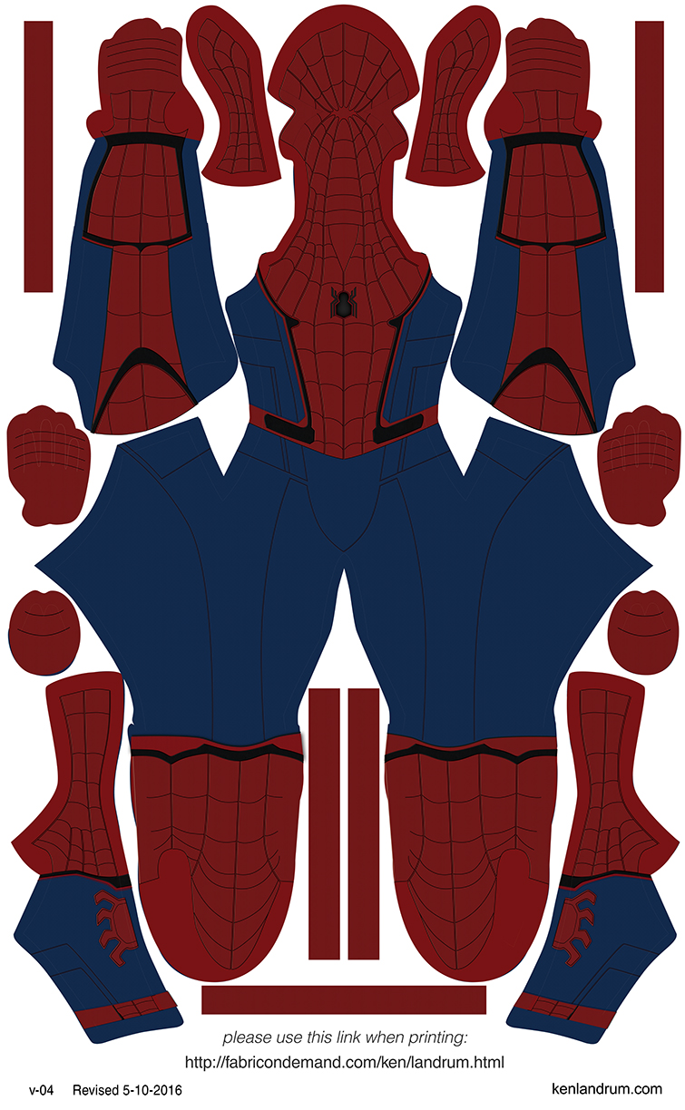 Web of Shadows Spider-man Cosplay Suit Pattern File digital 