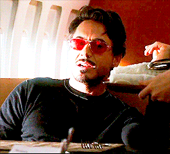 Tony stark shop red glasses