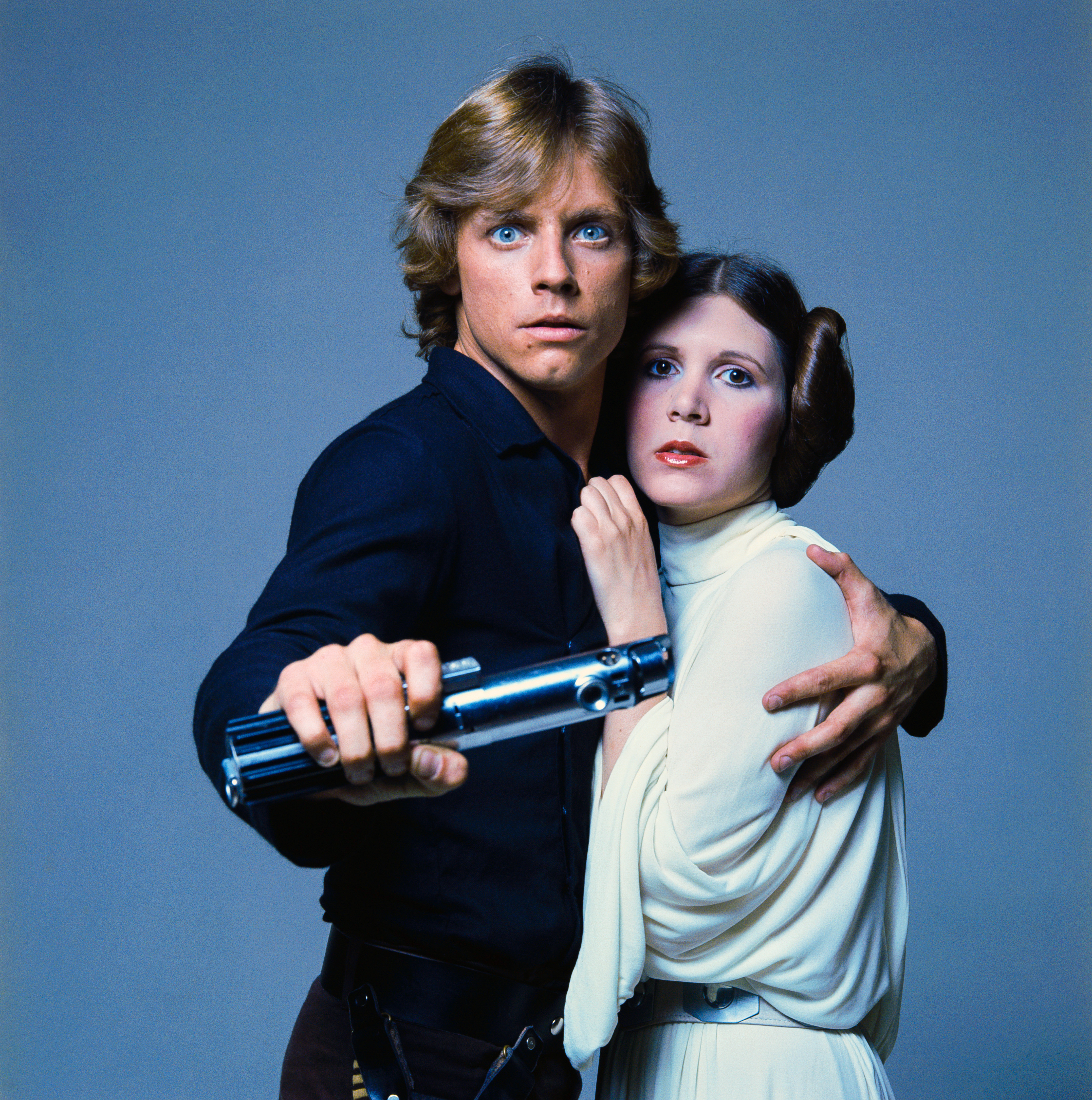 11 Promo Photo - Mark Hamill award ceremony costume ANH Graflex lightsaber Carrie Fisher (by T...jpg