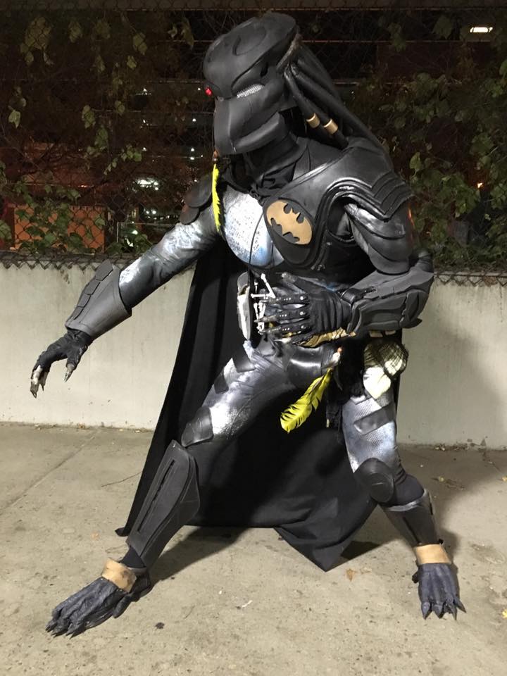 Batman deals predator armor
