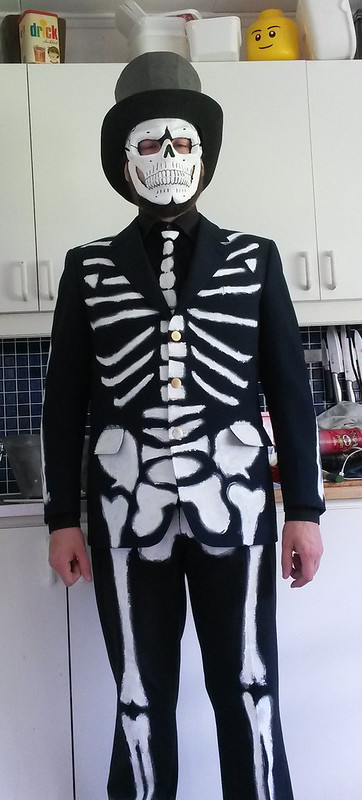 Day of the dead bond costume.