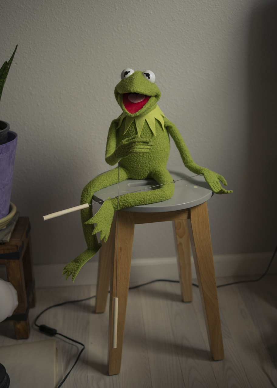 homemade kermit the frog puppet