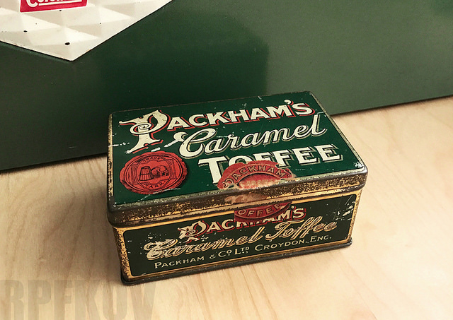 vintage Packham's Caramel Toffee tin