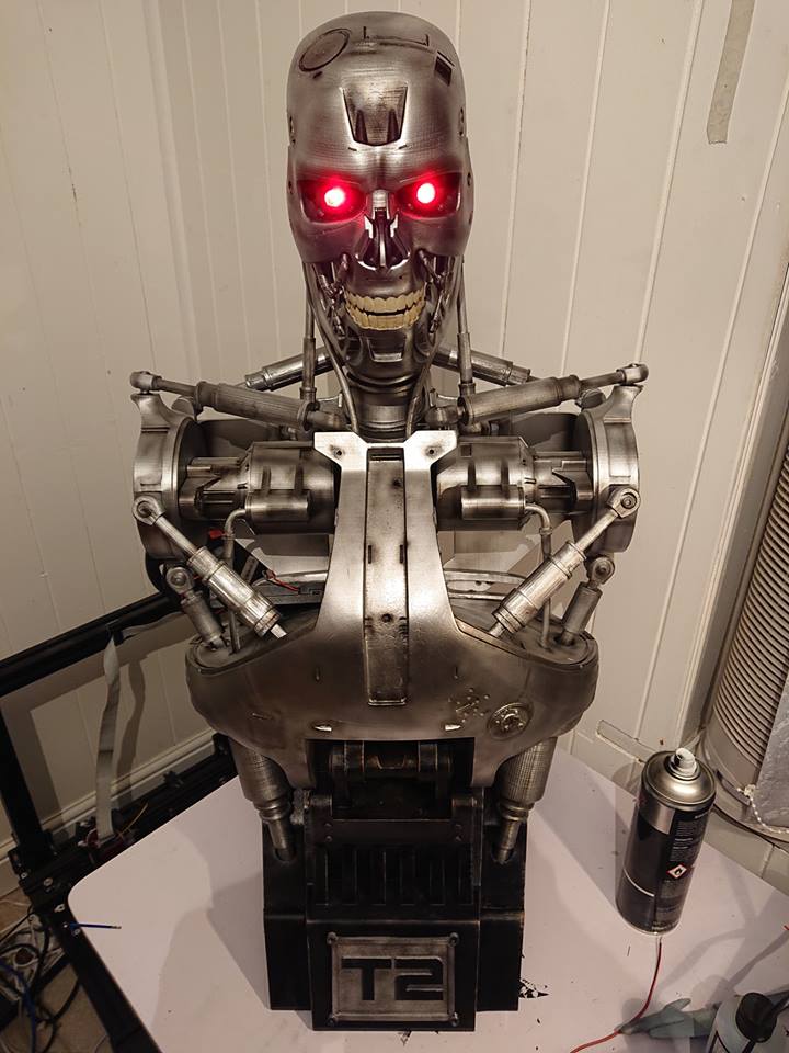 Terminator Bust Terminator T800 Figure Terminator Statue T2