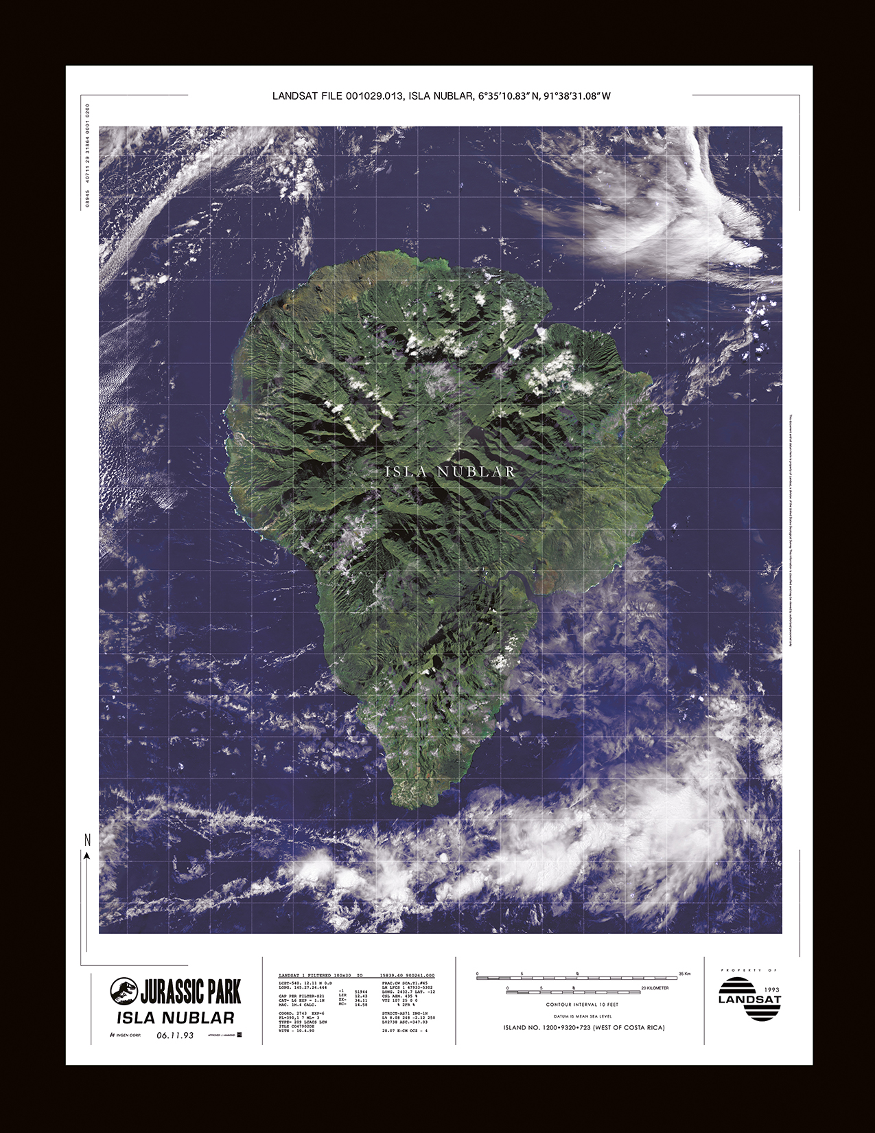 Isla Nublar Satellite Map : r/JurassicPark