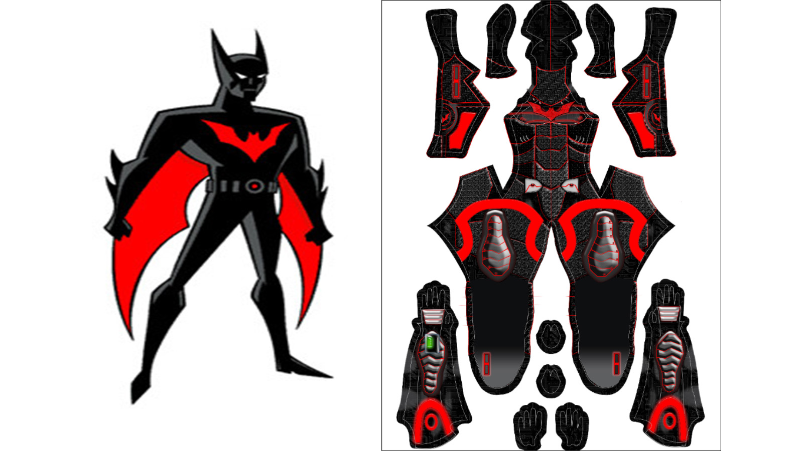 Batman Beyond Dye Sub pattern - Inspired by various artists | RPF Costume  and Prop Maker Community
