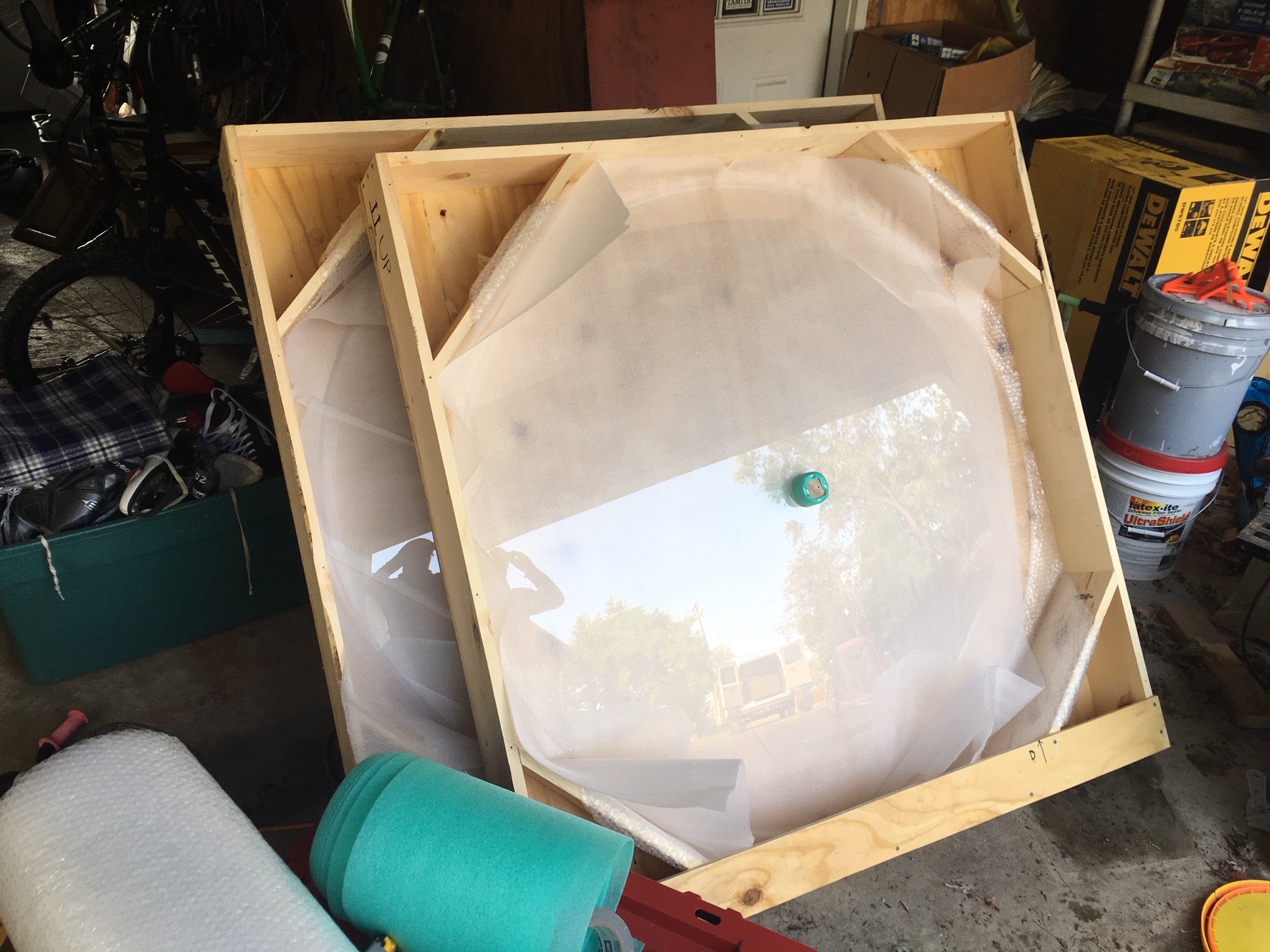Blown Domes in Custom-Made Wooden Boxes in Garage 9-15-2020.jpg