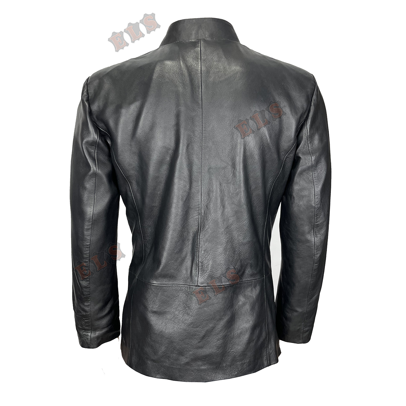 ELS Section 31 Black Leather Jacket back 1.jpg