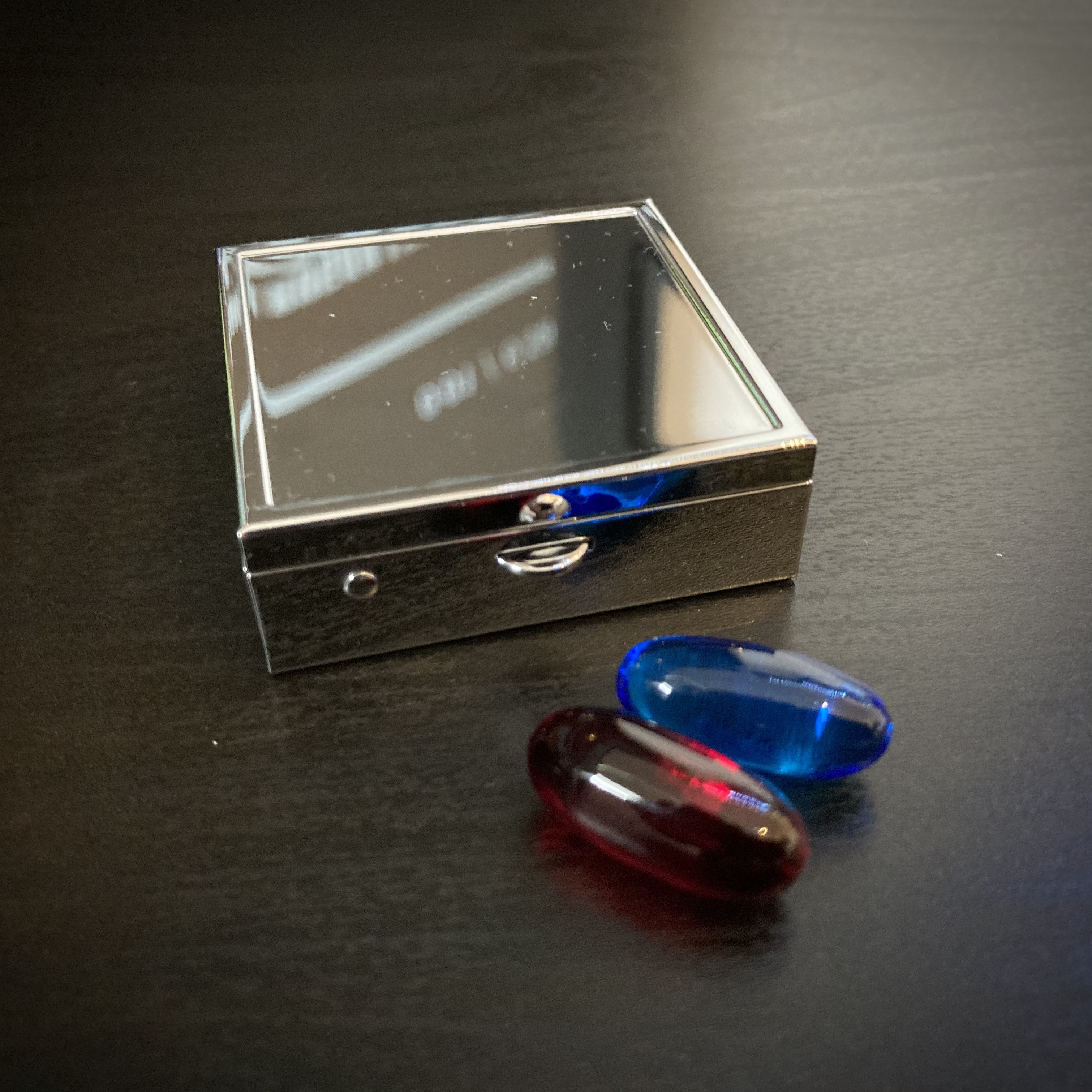 Morpheus Pill Case With Red And Blue Pill Rpf Costume And Prop Maker Community