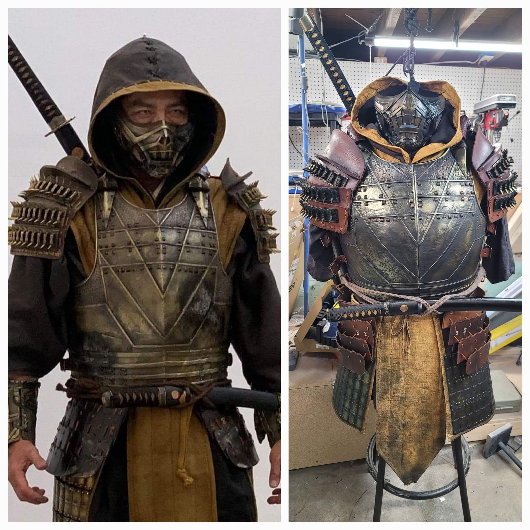 SCORPION costume WIP from Mortal Kombat 2021