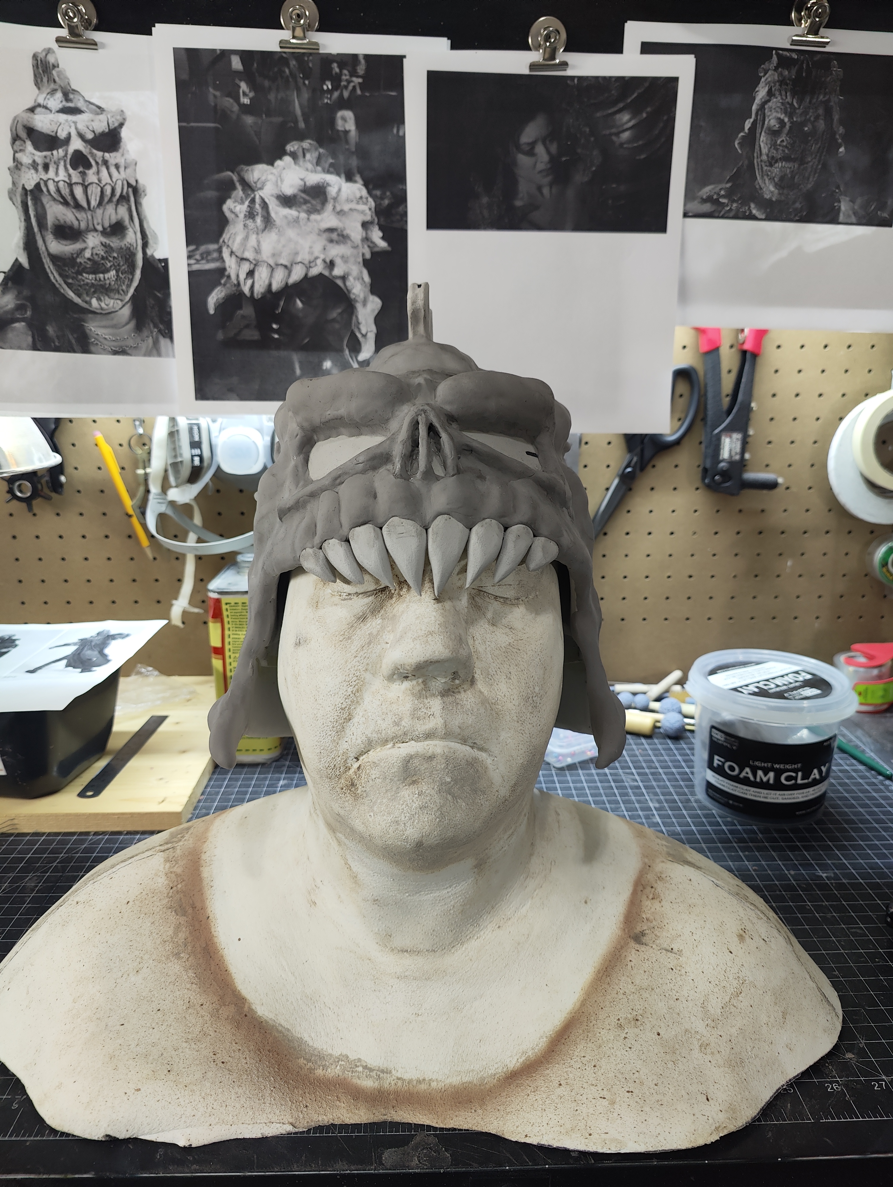 Evil Ash from Army of Darkness silicone mask and full costume WIP
