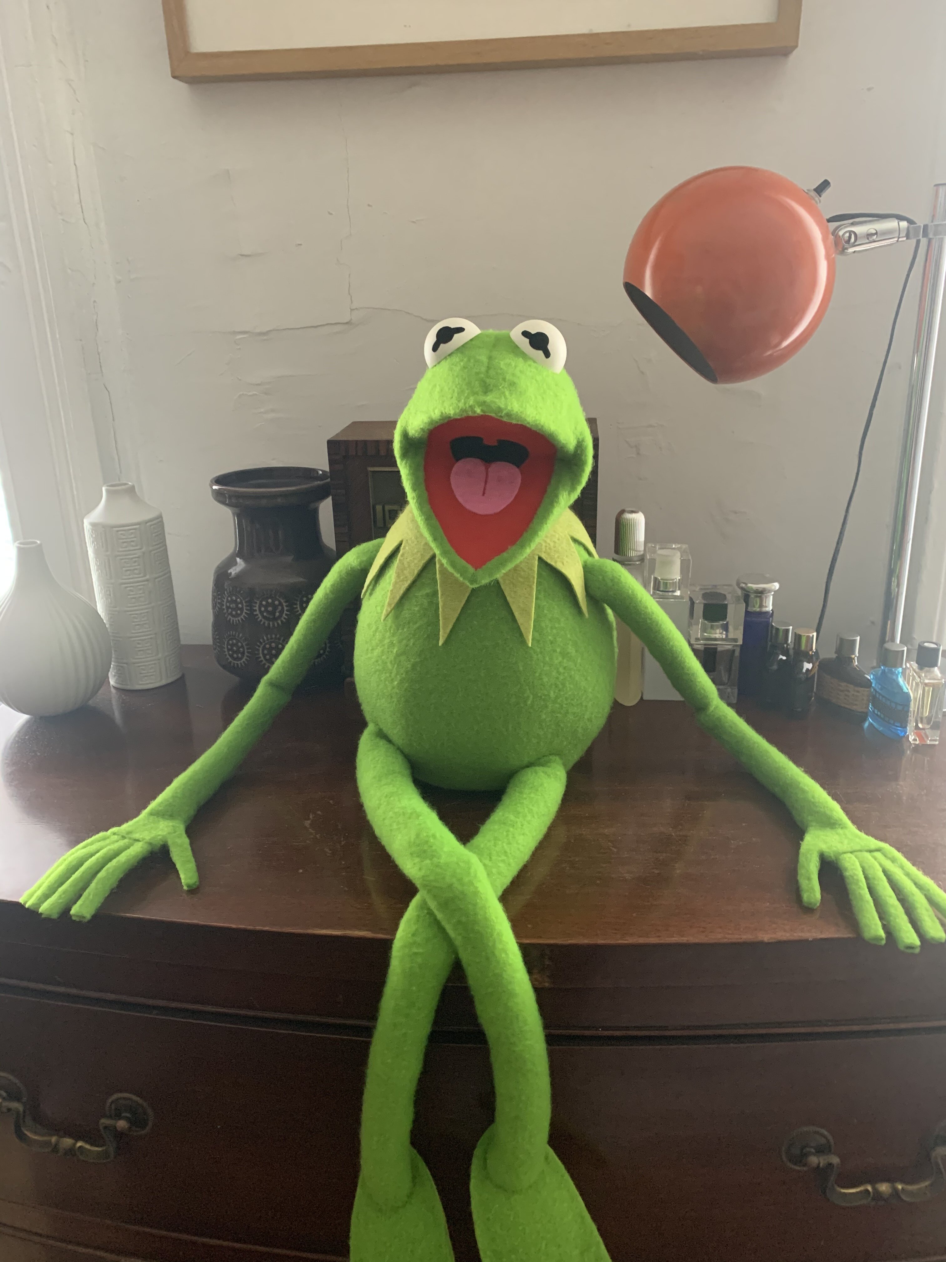 homemade kermit the frog puppet