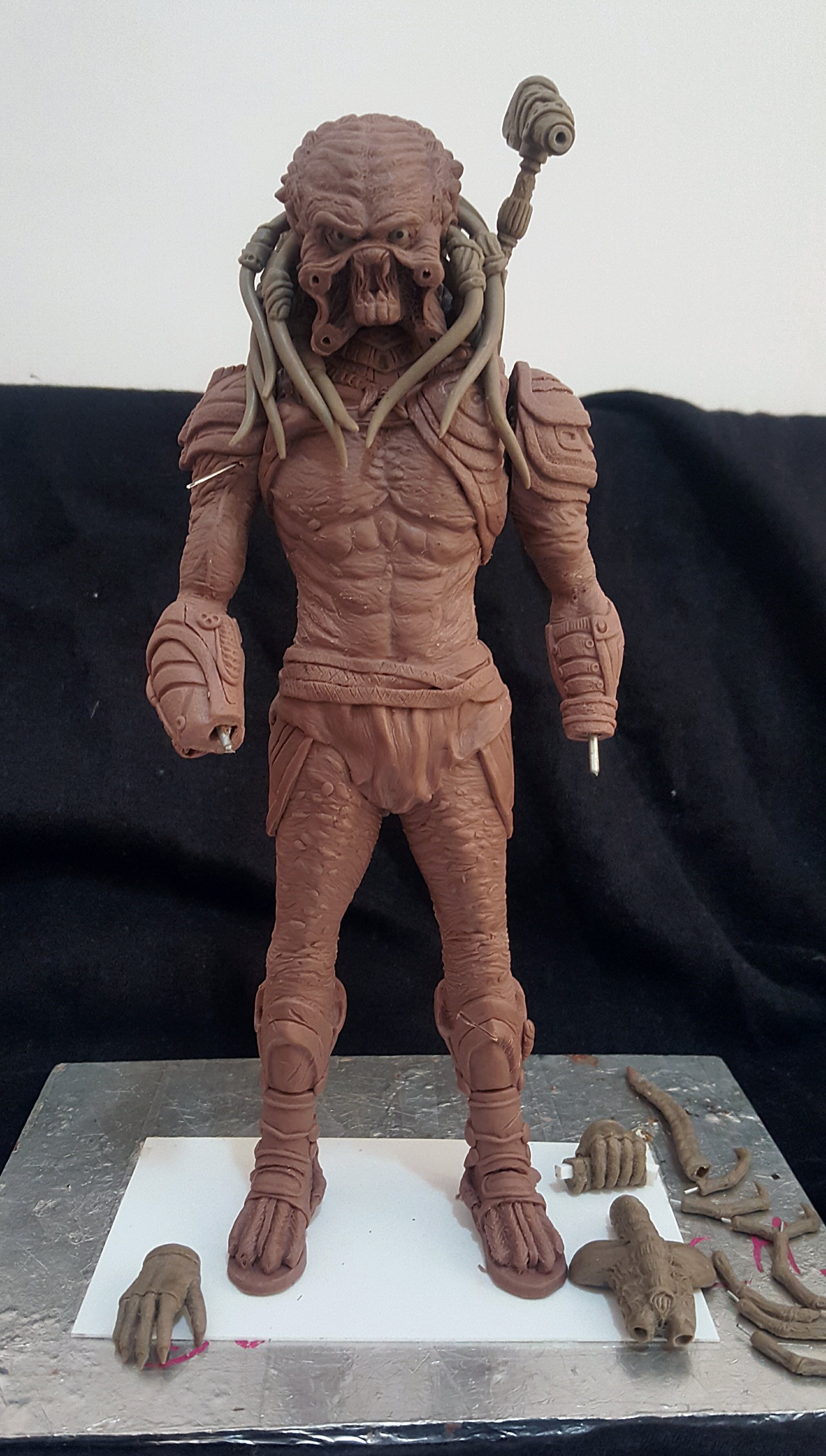 W.i.p 1/10 Predator in monster clay | RPF Costume and Prop