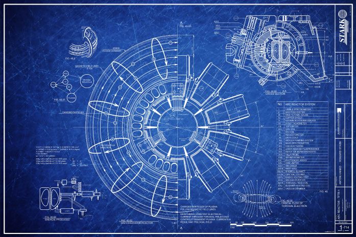 ironman arc reactor blueprints