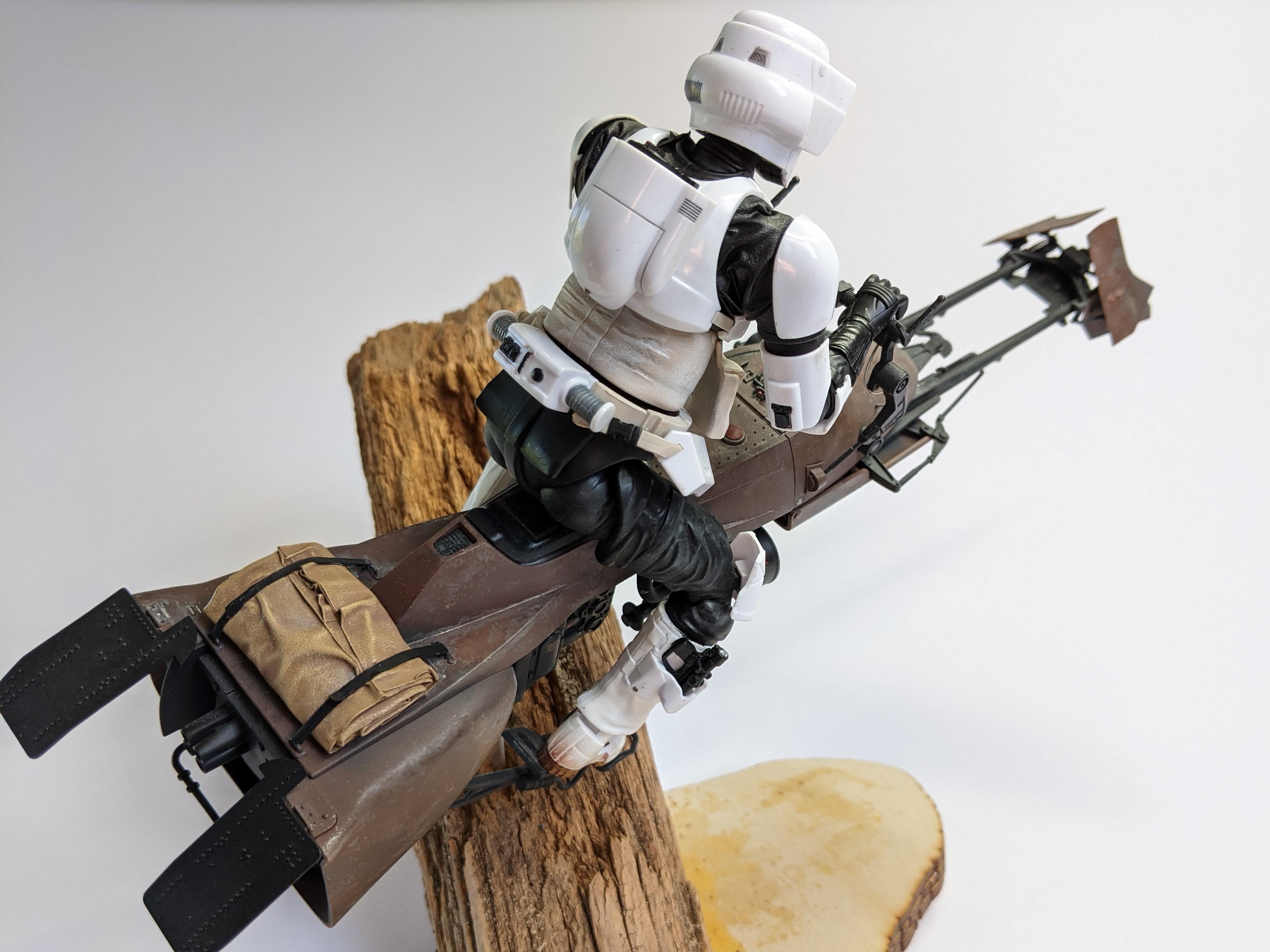 Bandai 1/12 Speeder Bike and Scout Trooper build - Rear Right - Akwalek RPF