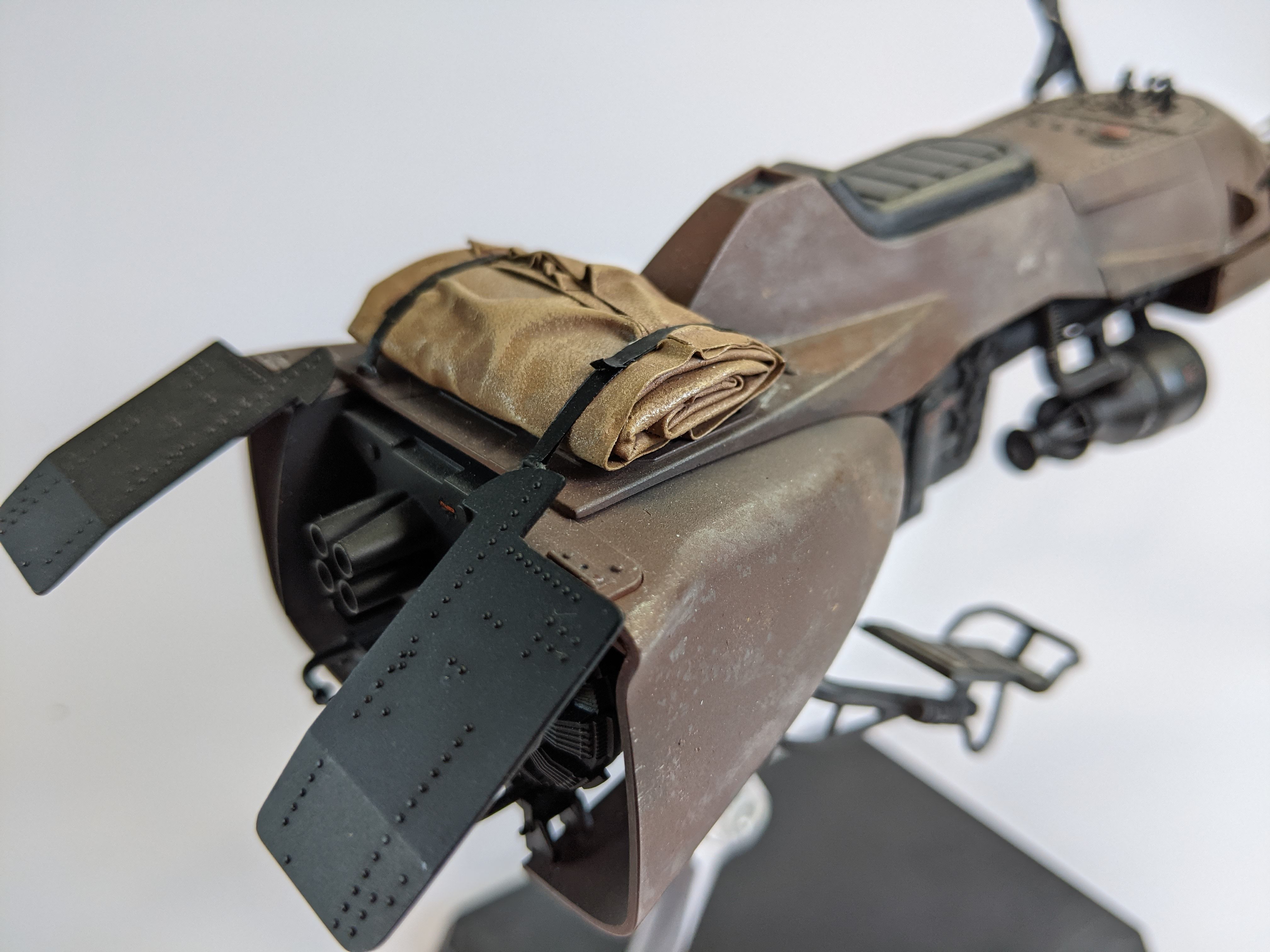 Bandai 1/12 Speeder Bike and Scout Trooper build - Rear Right Detail - Akwalek RPF