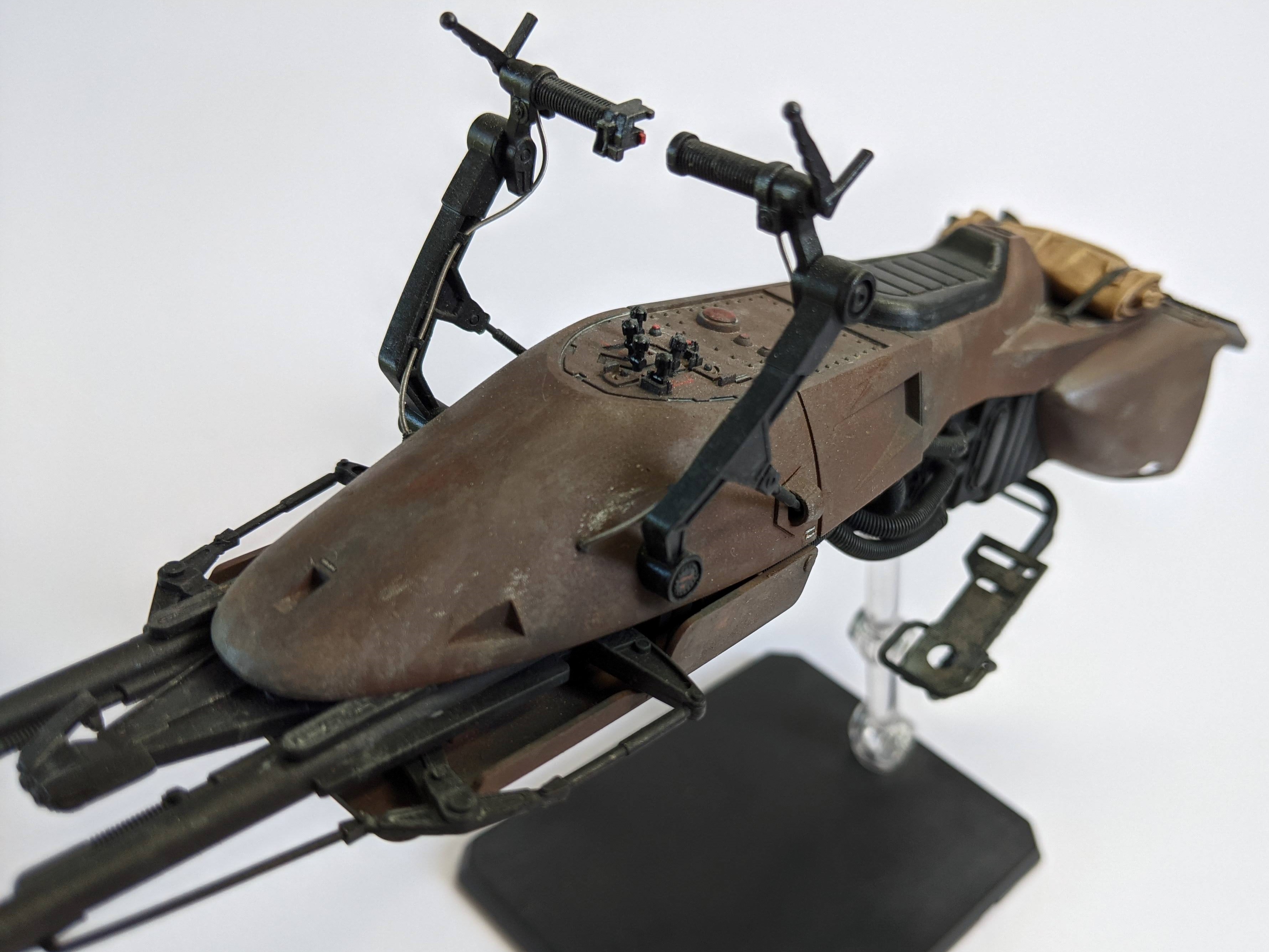 Bandai 1/12 Speeder Bike and Scout Trooper build - Front Mid Left Detail - Akwalek RPF