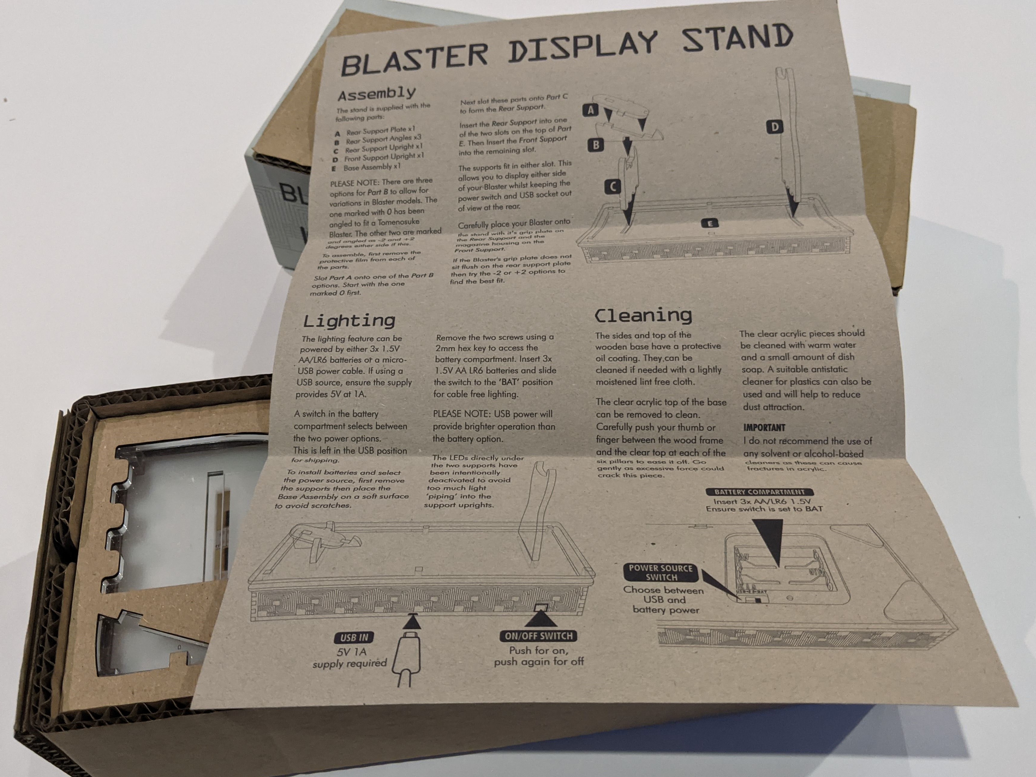 Neon Nautilus' Blade Runner Blaster Stand - Packaging Mockup