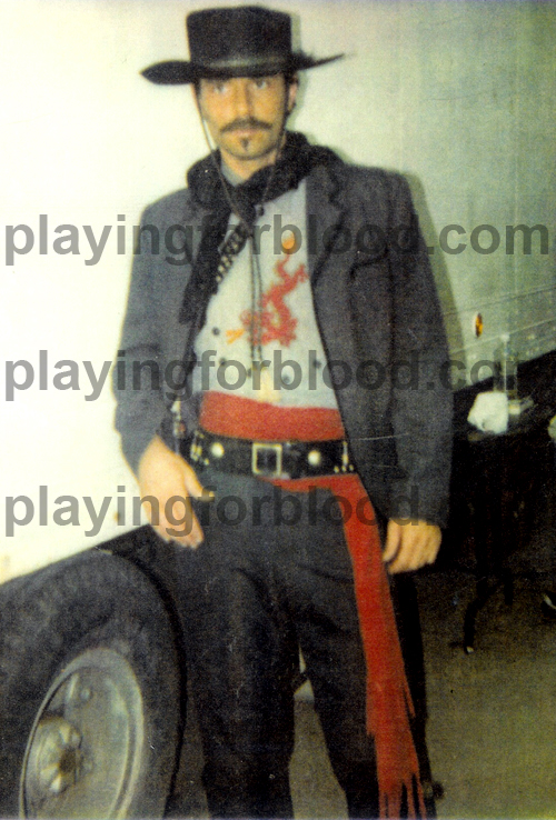 Behind the scenes photo of Johnny Ringo made available by Island Girl