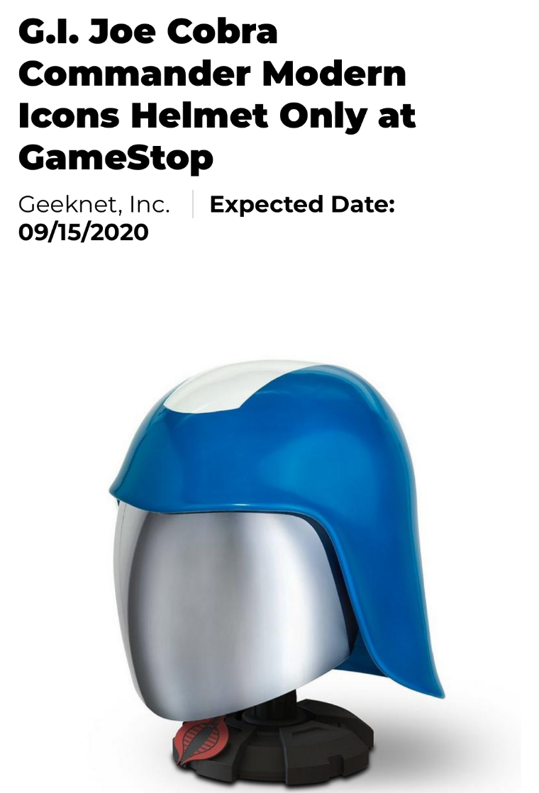 gamestop cobra commander helmet