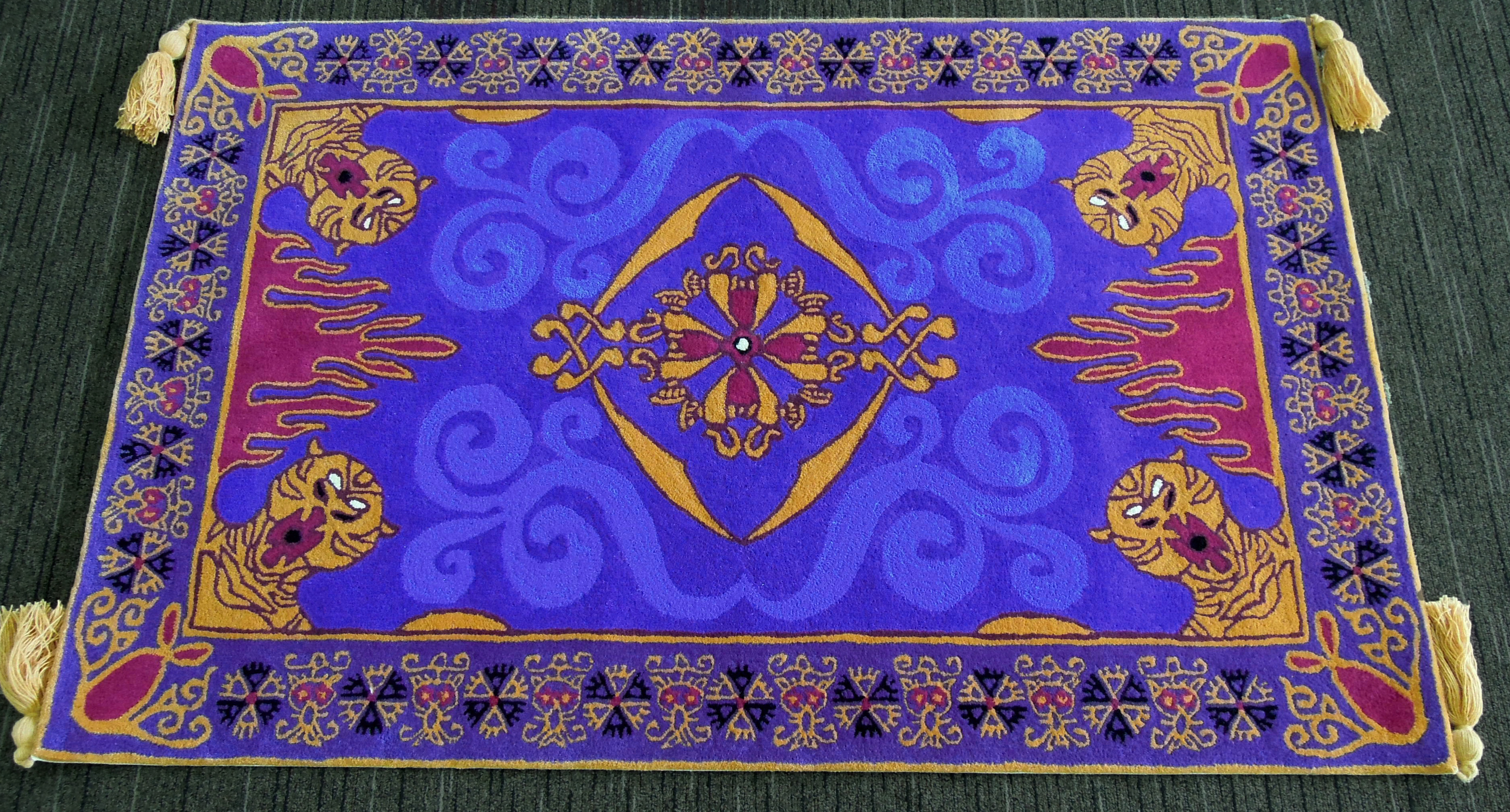 Pimp my rug. Aladdin magic carpet black Sticker for Sale by daguilon