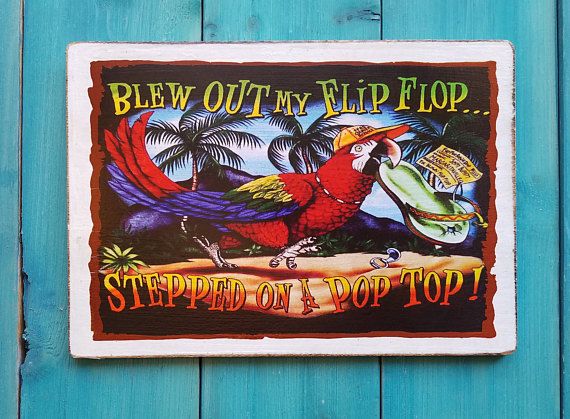 Tiki Margaritaville Parrot Macaw Flip Flop Pop Top Bar Decor _ Etsy.jpeg
