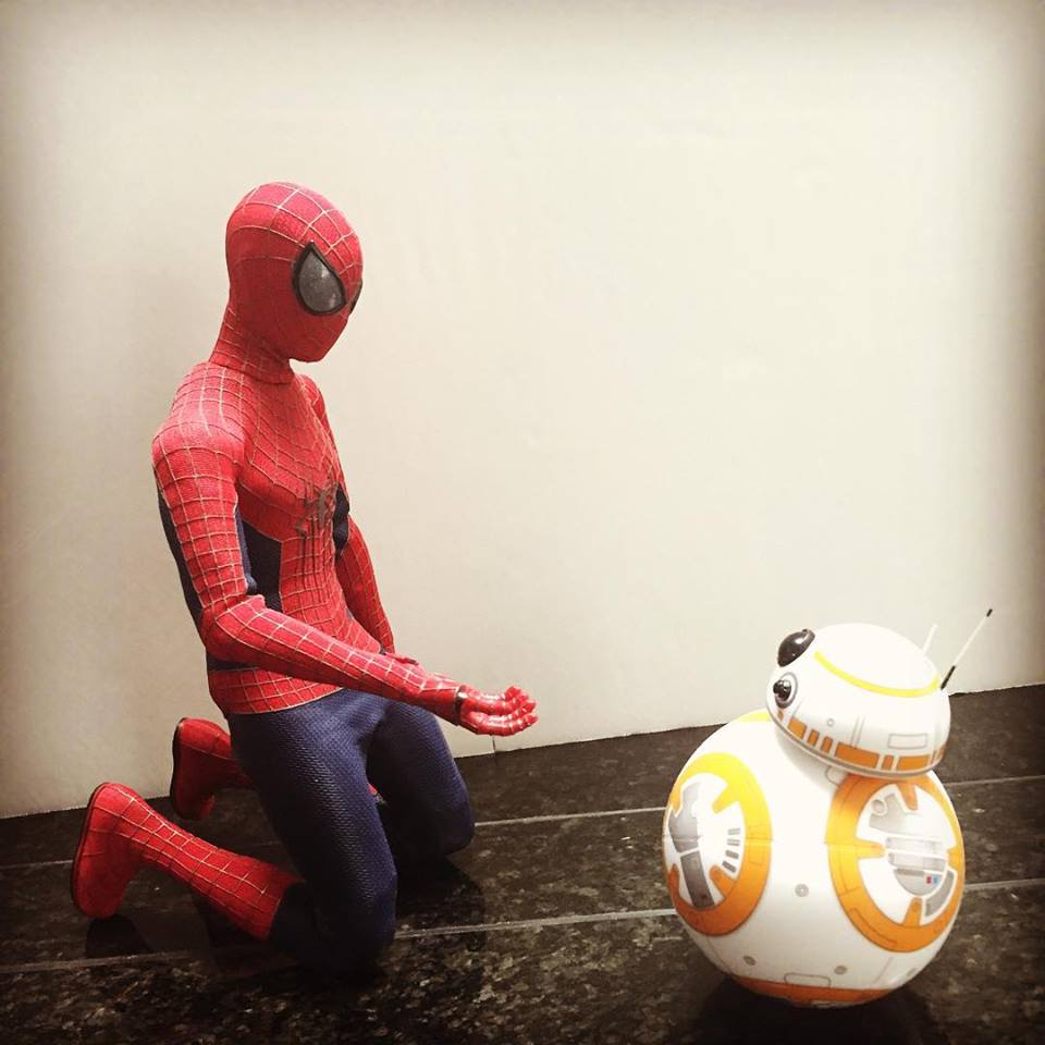 1/6th scale Hot Toys TASM2 Spidey and Sphero BB-8