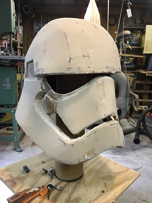 4.  Initial faired helmet.