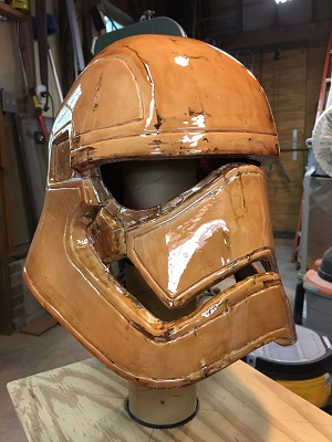 6.  After final sanding and groove details, a lacquer thinned epoxy coat was carefully brushed on for a slick surface.