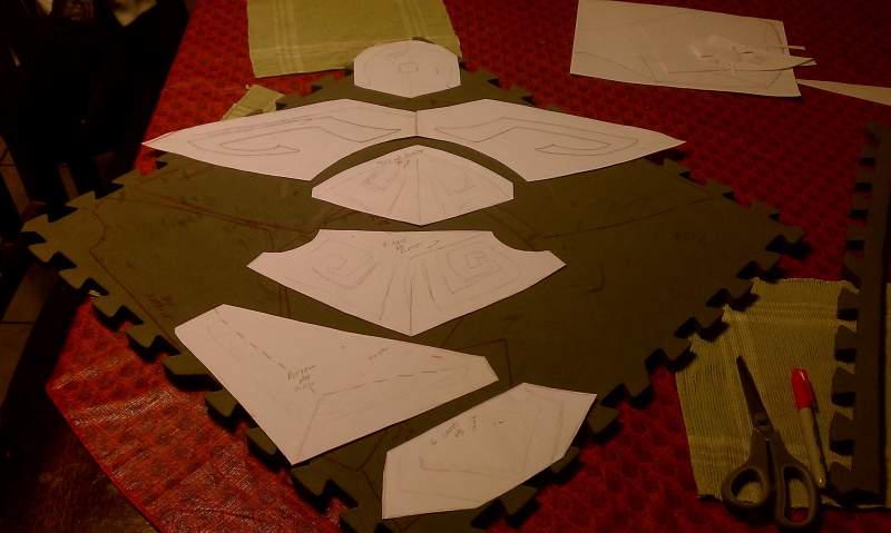 A few cutouts for the torso part of the armor.