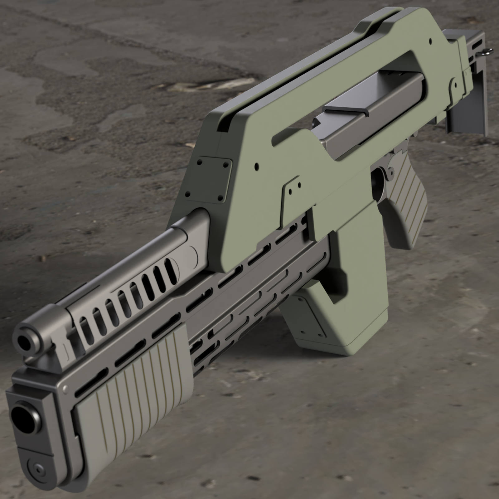 Aliens Pulse Rifle Render 5