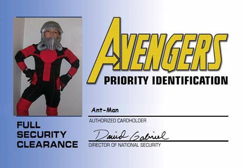 An Avengers ID card I made for him