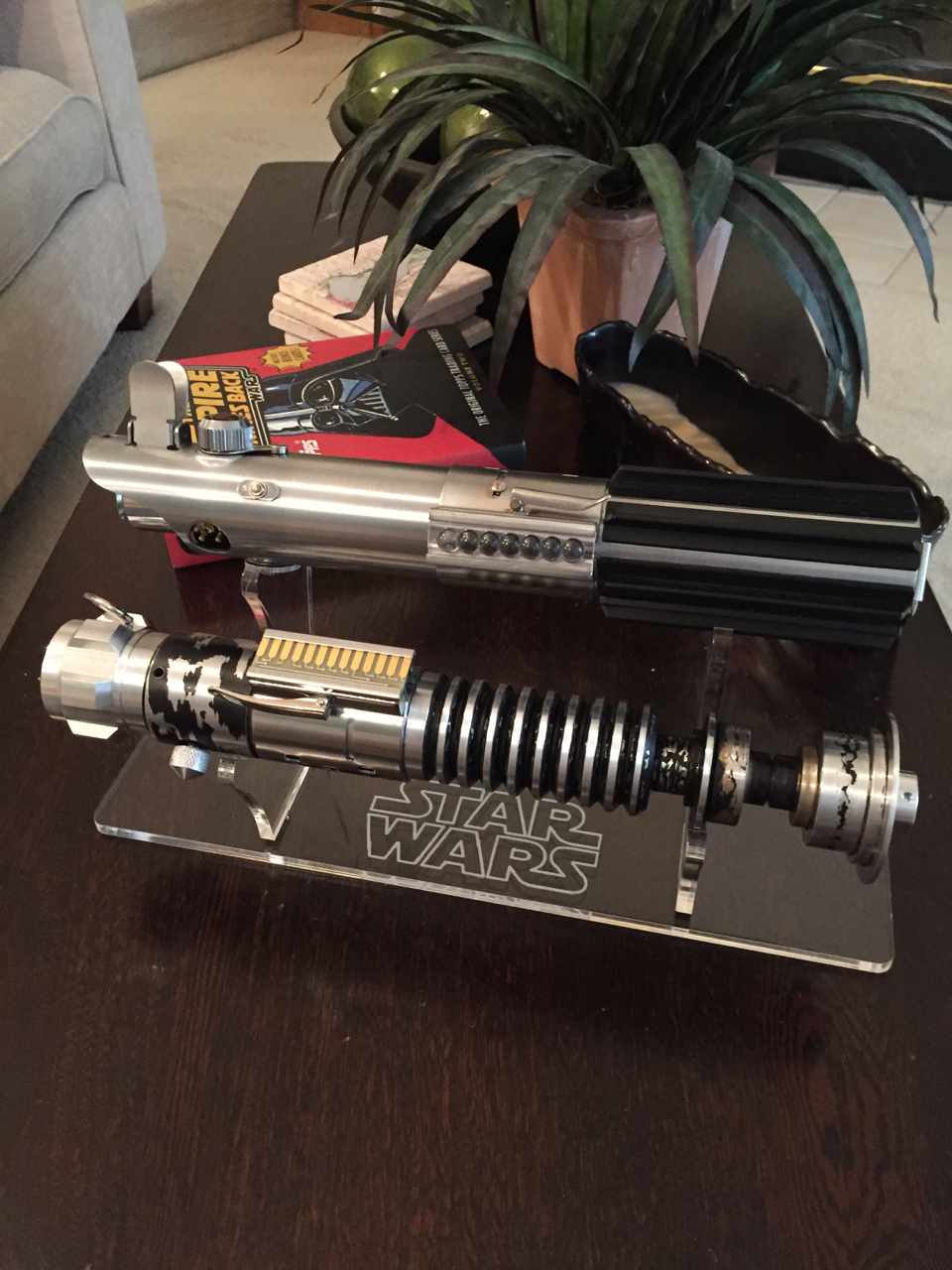 Anakin Starkiller Unibody V2 from 2017, alongside a Romans ANH Graflex.