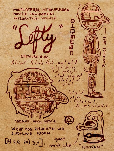 And example of a page I invented for my Gravity Falls replica. Inner pages on black and white hi res can be downloades over my site: http://elderprops