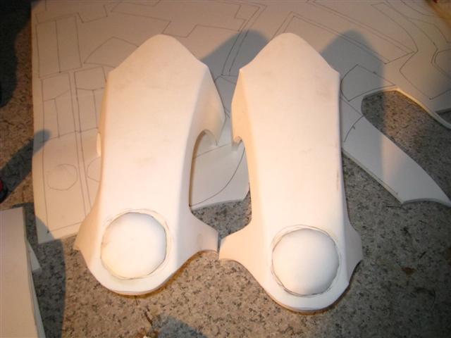 Arm gauntlets.