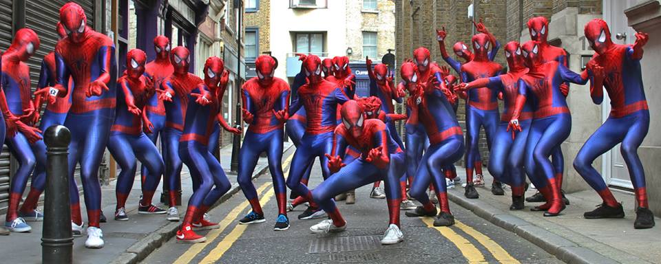 ASM2 Morphsuits Competition - 29 Spider-Men and women in London!