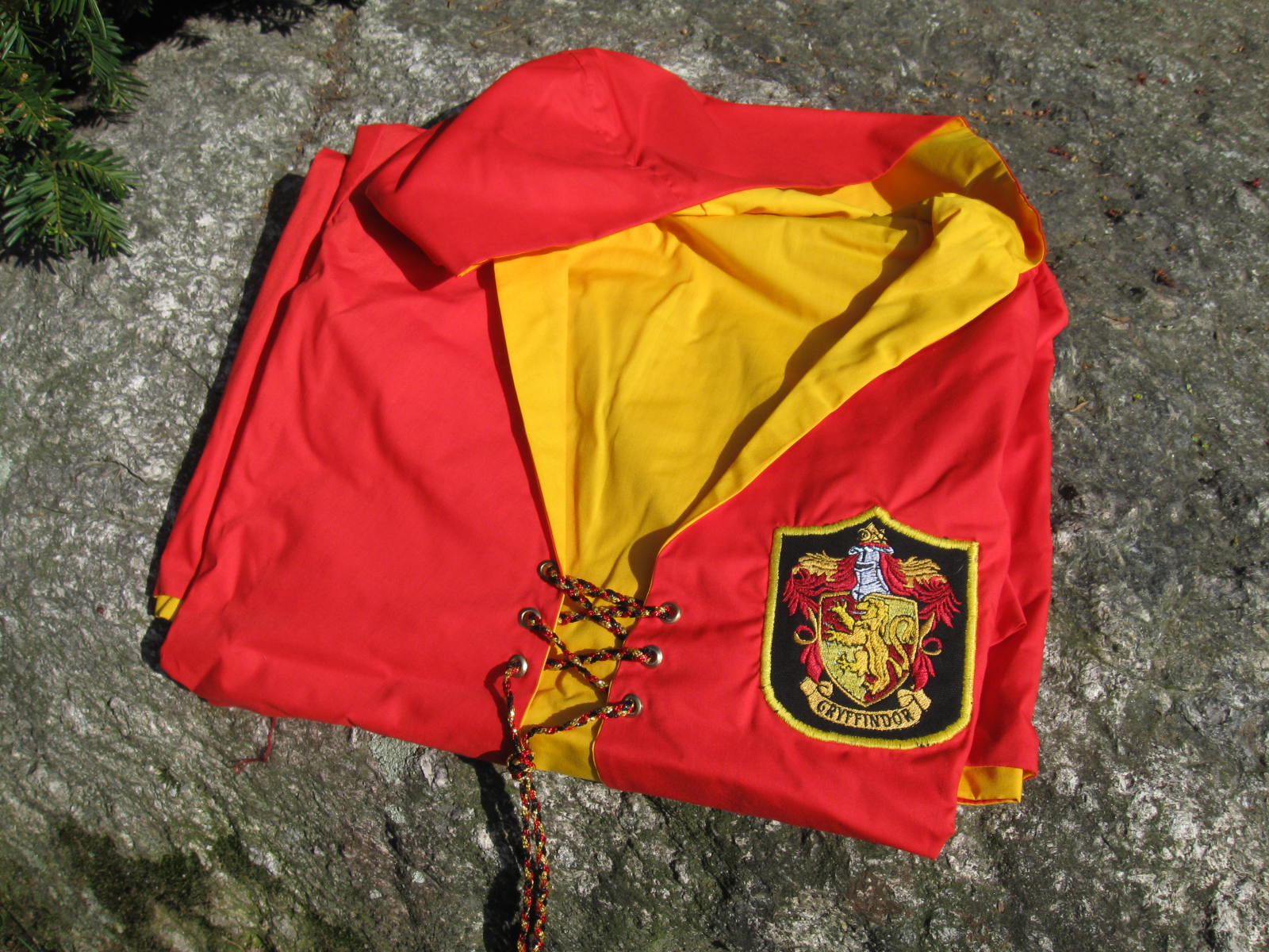Attempted to make Quidditch robe for Halloween
