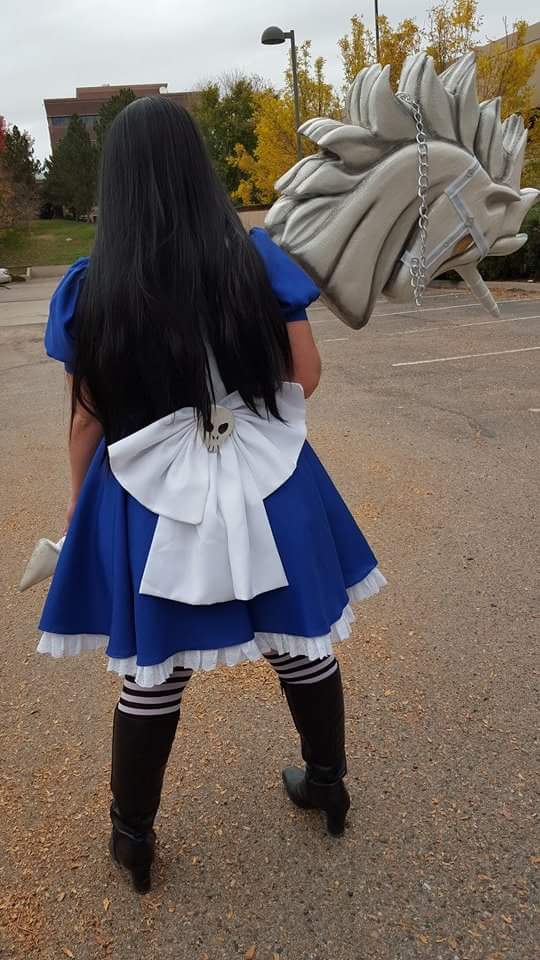 Beautiful shot of my cosplay from behind.

(photography by Barbie Lopez)