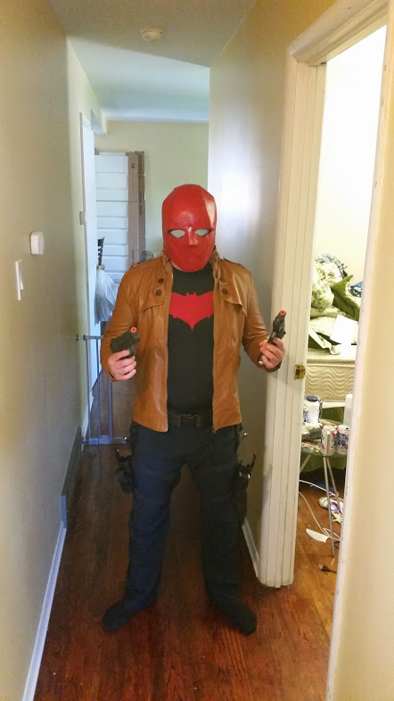 Before I added the gloves and neck covering.