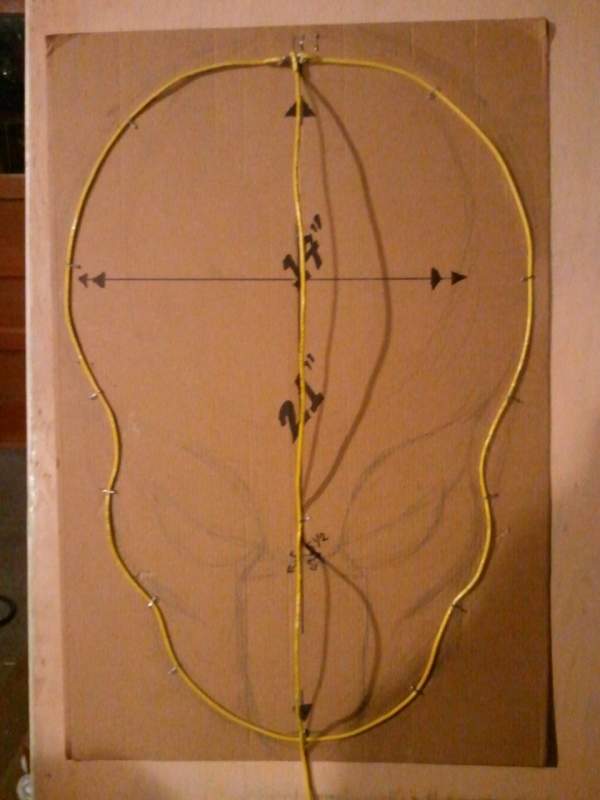 Beginning Stage Wire On Cardboard With Measurements Rpf