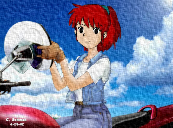 BIKE ARTIST, computer image done using paint shop pro.