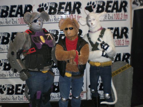 Biker Mice from Mars, the only photo I have of them. I will never sew that much fur again.