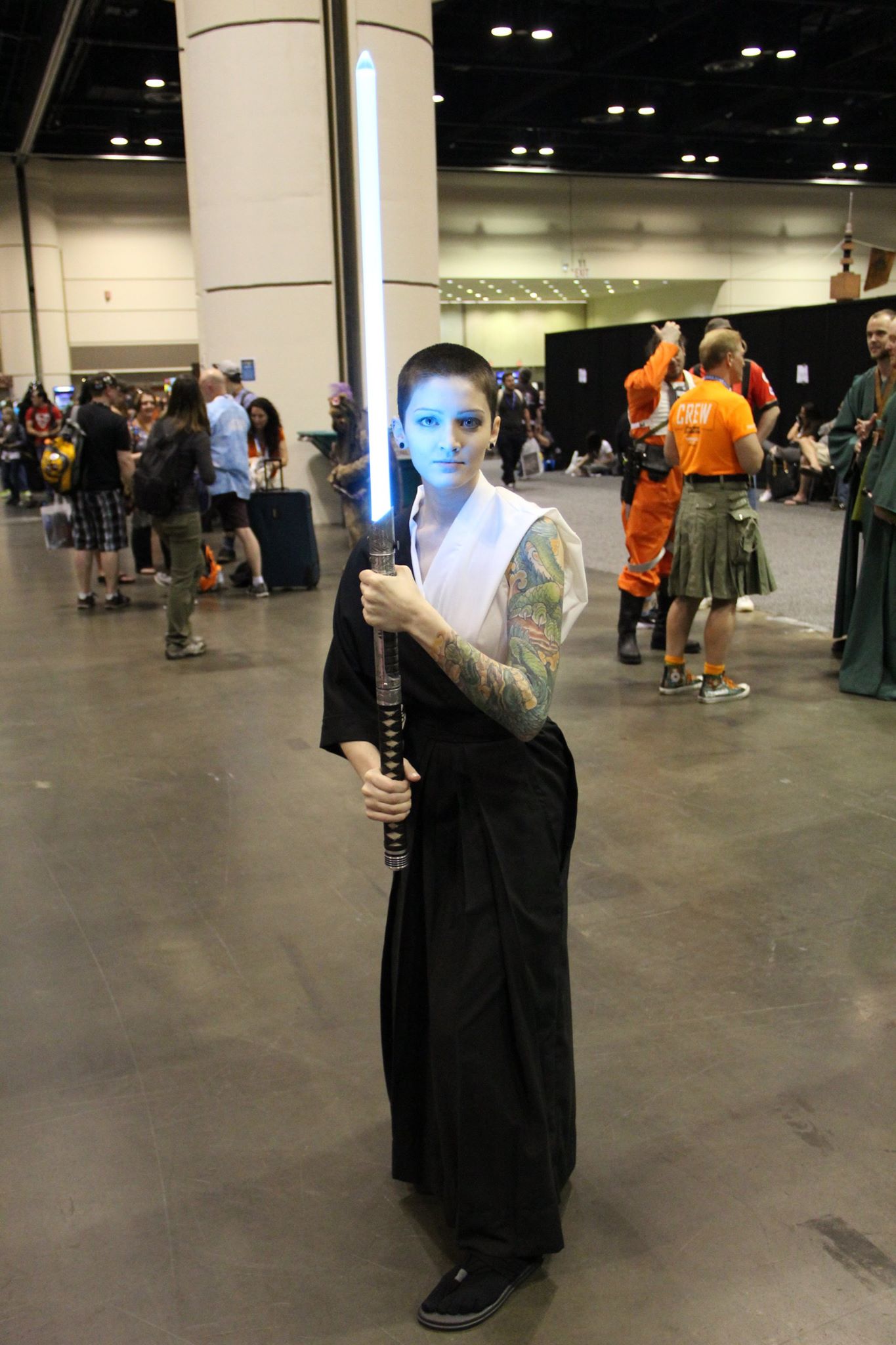 Bleach Sith Crossplay I designed and made from scratch. Hakama were based on a Folkwear pattern.