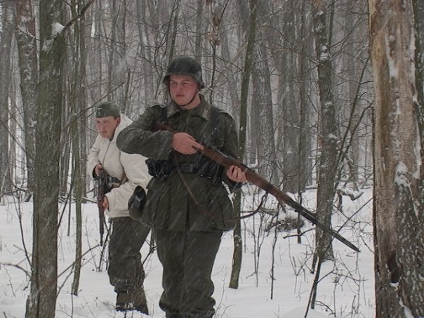 Breaking in my cousin's first Heer kit on the family property. 2007