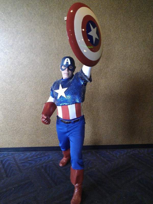 Captain America at Avengers Movie showing