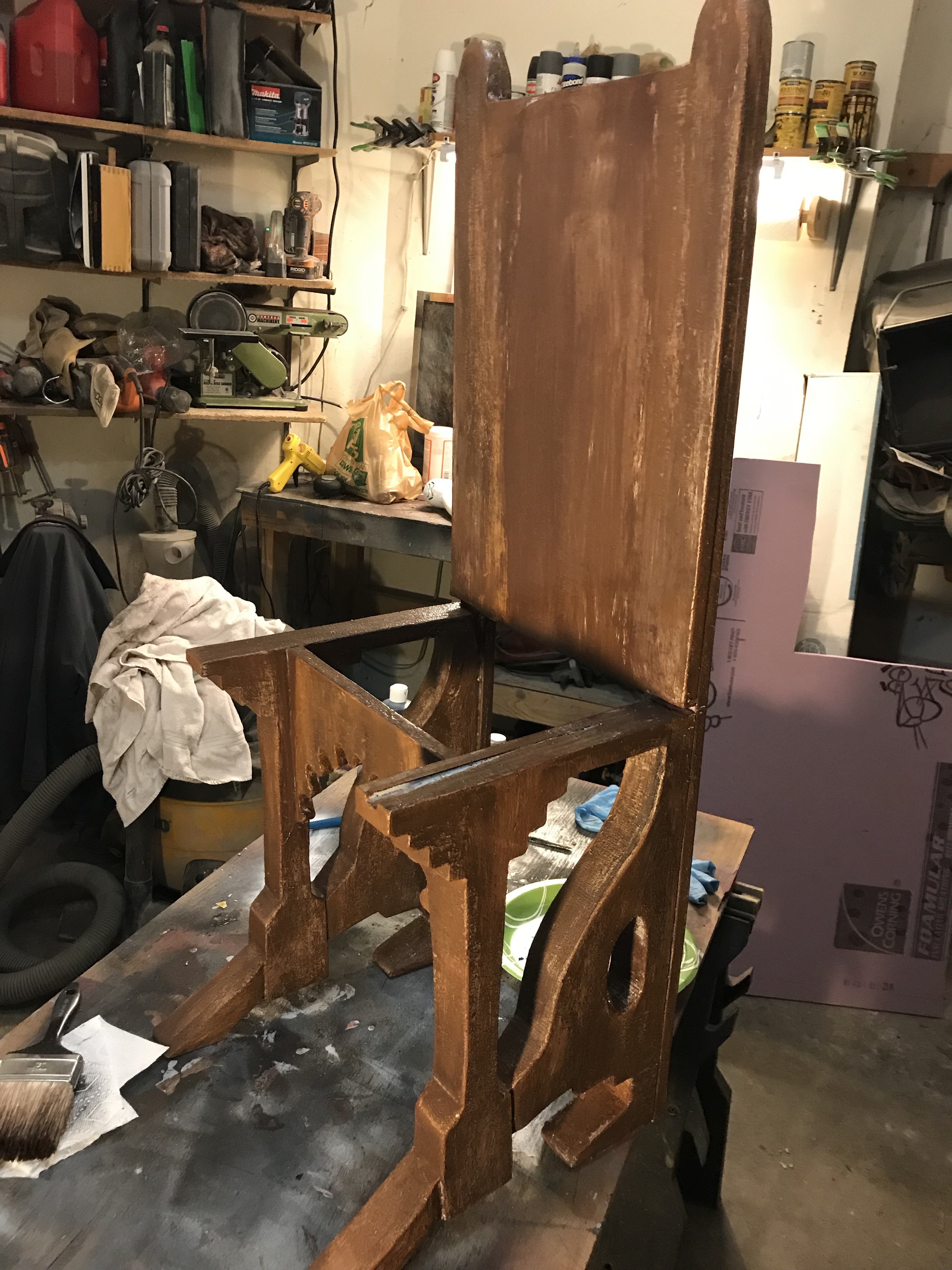 Chair painted and weathered
