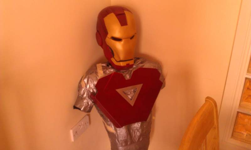 Chest piece. Abs shaped formed and glued