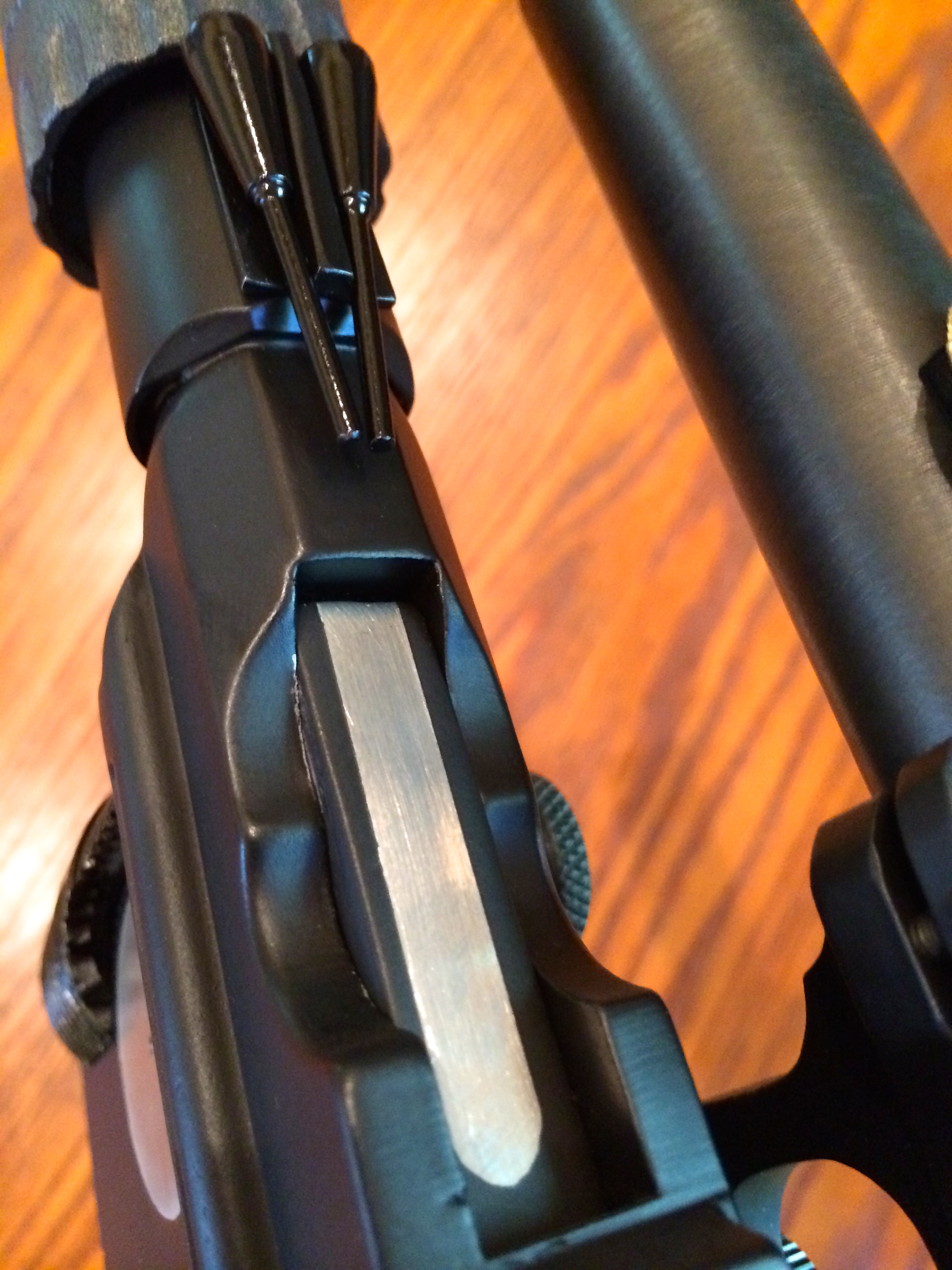Close up of extractor & sight pins